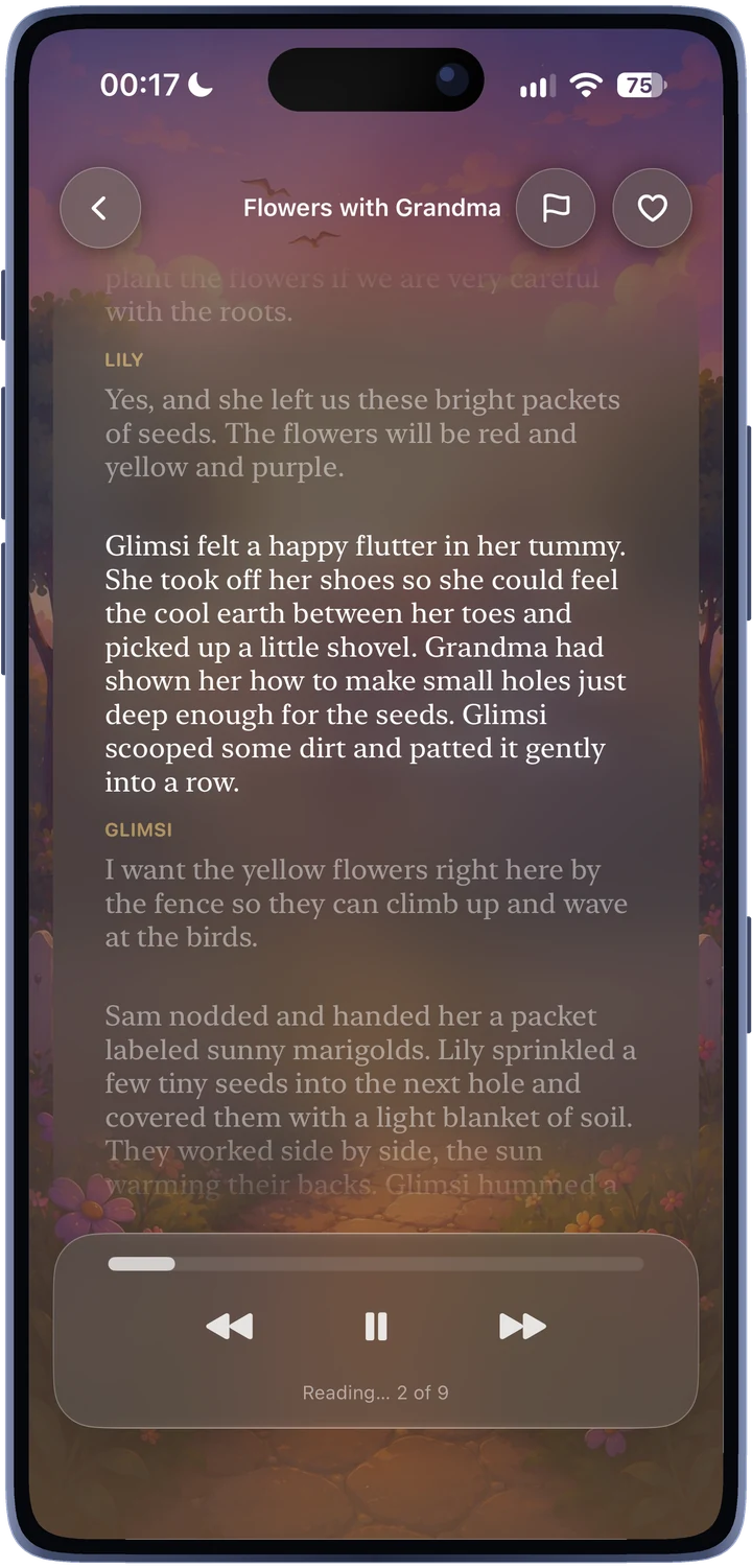 A story playing in English